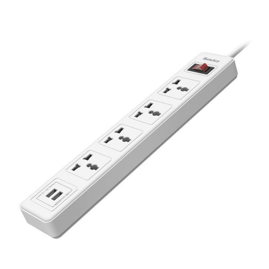 Huntkey SSZ507 4Port +2USB Port Power Strip Double break safety switch