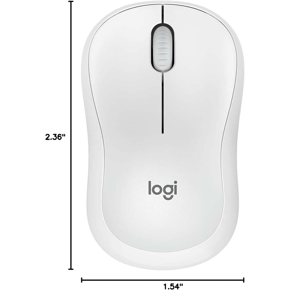Logitech M240 Silent Wireless Bluetooth Mouse up to 10m/33 feet -White