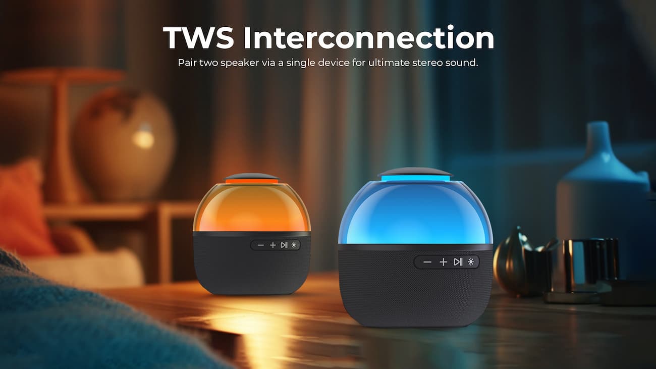 HAVIT Wireless Speaker SK900BT Multi-Color RGB Light, Bluetooth long battery life