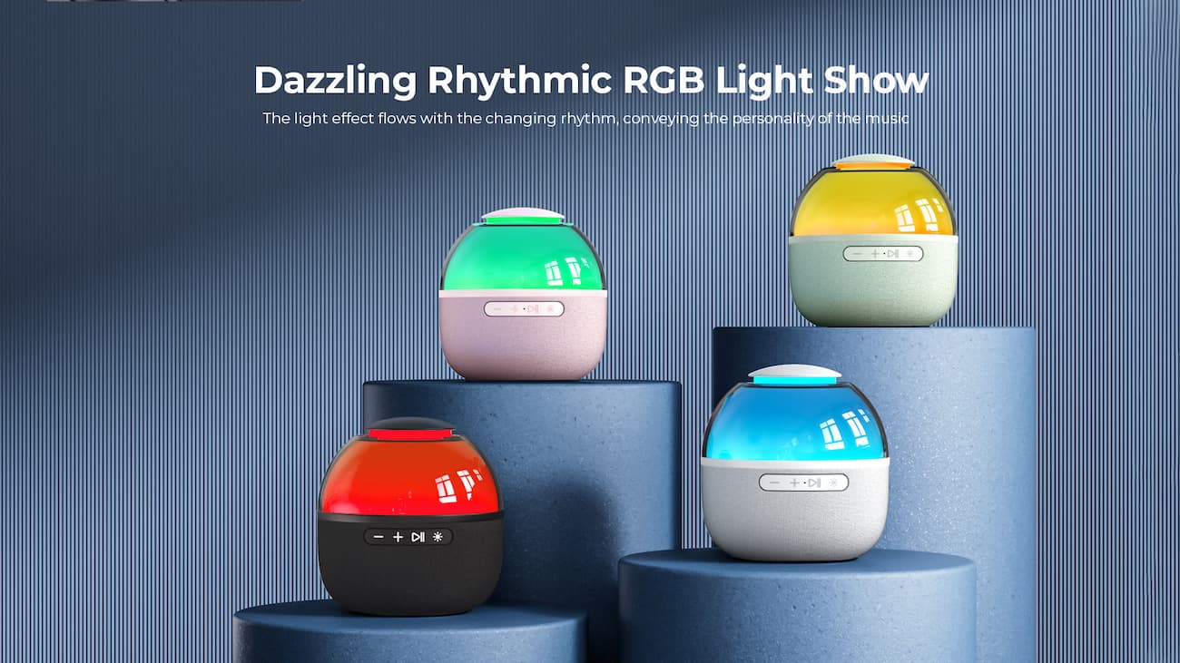 HAVIT Wireless Speaker SK900BT Multi-Color RGB Light, Bluetooth long battery life