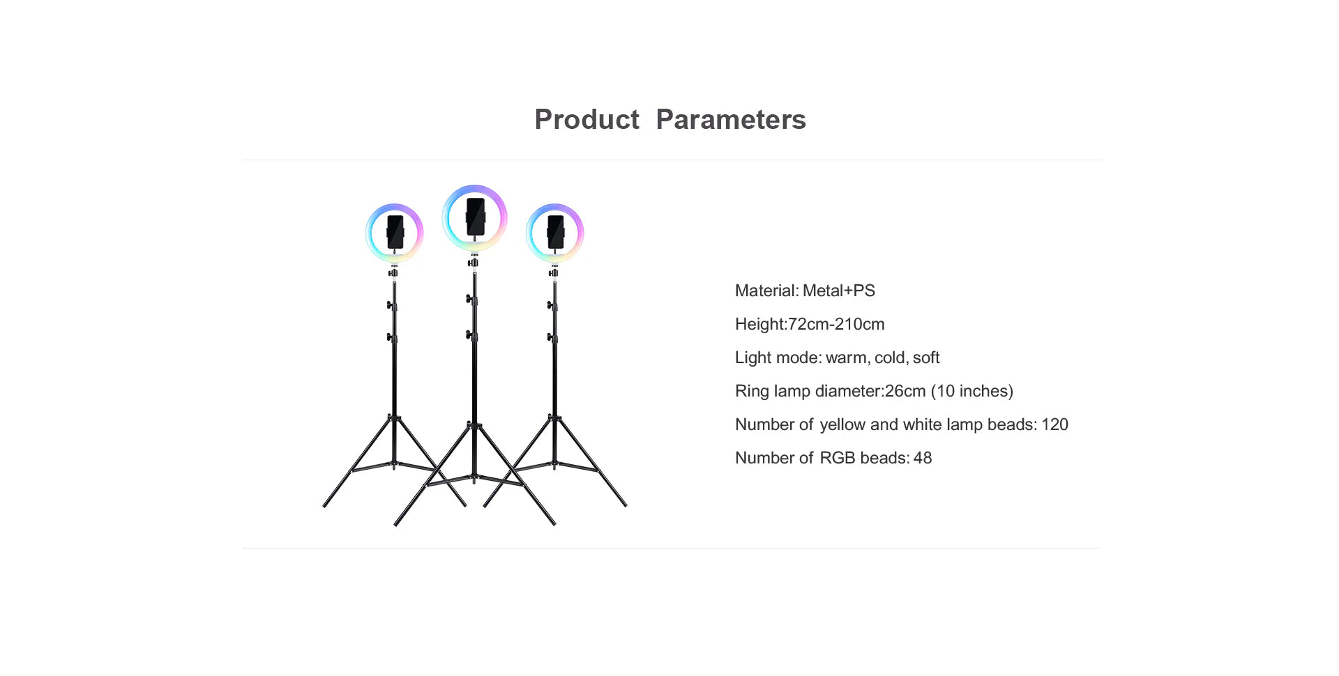 Havit ST7026 LED Phone Holder TRIPOD WITH 10INCHES RGB RING LIGHT Havit ST7026 LED Phone Holder TRIPOD WITH 10INCHES RGB RING LIGHT