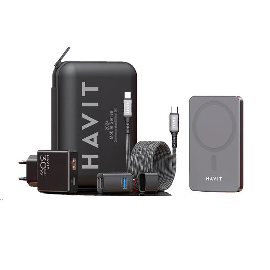 HAVIT Power Bank STK088 EU KIT Black for Fast Charging Large Capacity