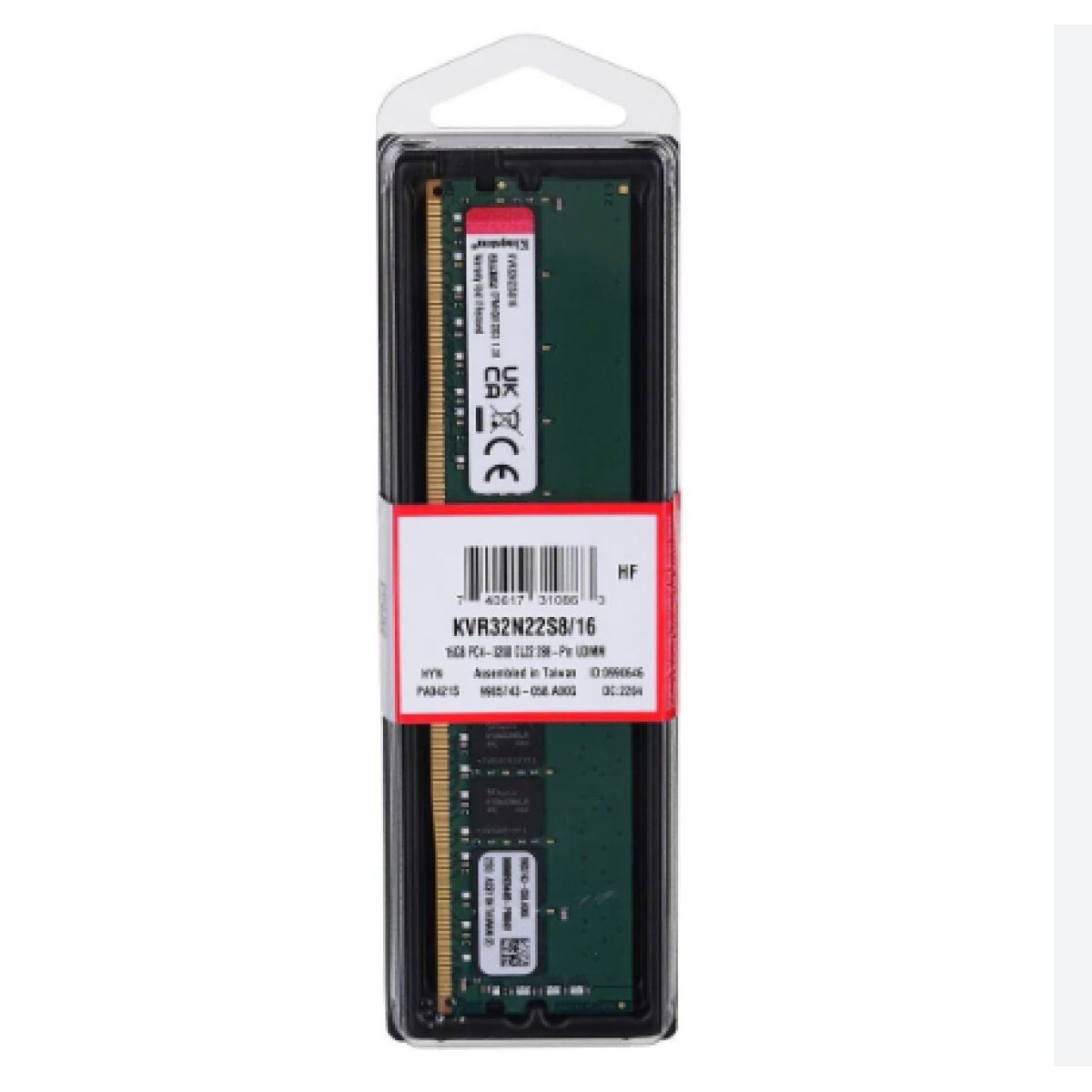 Kingston Ram 16GB DDR4 3200MT/s Non-ECC CL22 for Desktop (lifetime warranty)