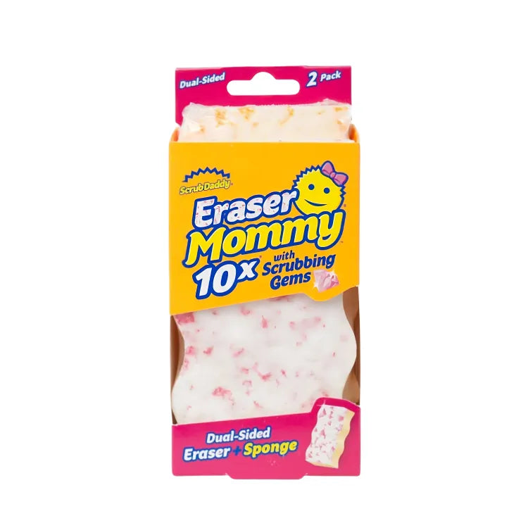 Scrub Daddy Eraser Mommy – Dual-Texture Cleaning Sponge Cleans with just tap water Scrub Daddy Eraser Mommy – Dual-Texture Cleaning Sponge Cleans with just tap water