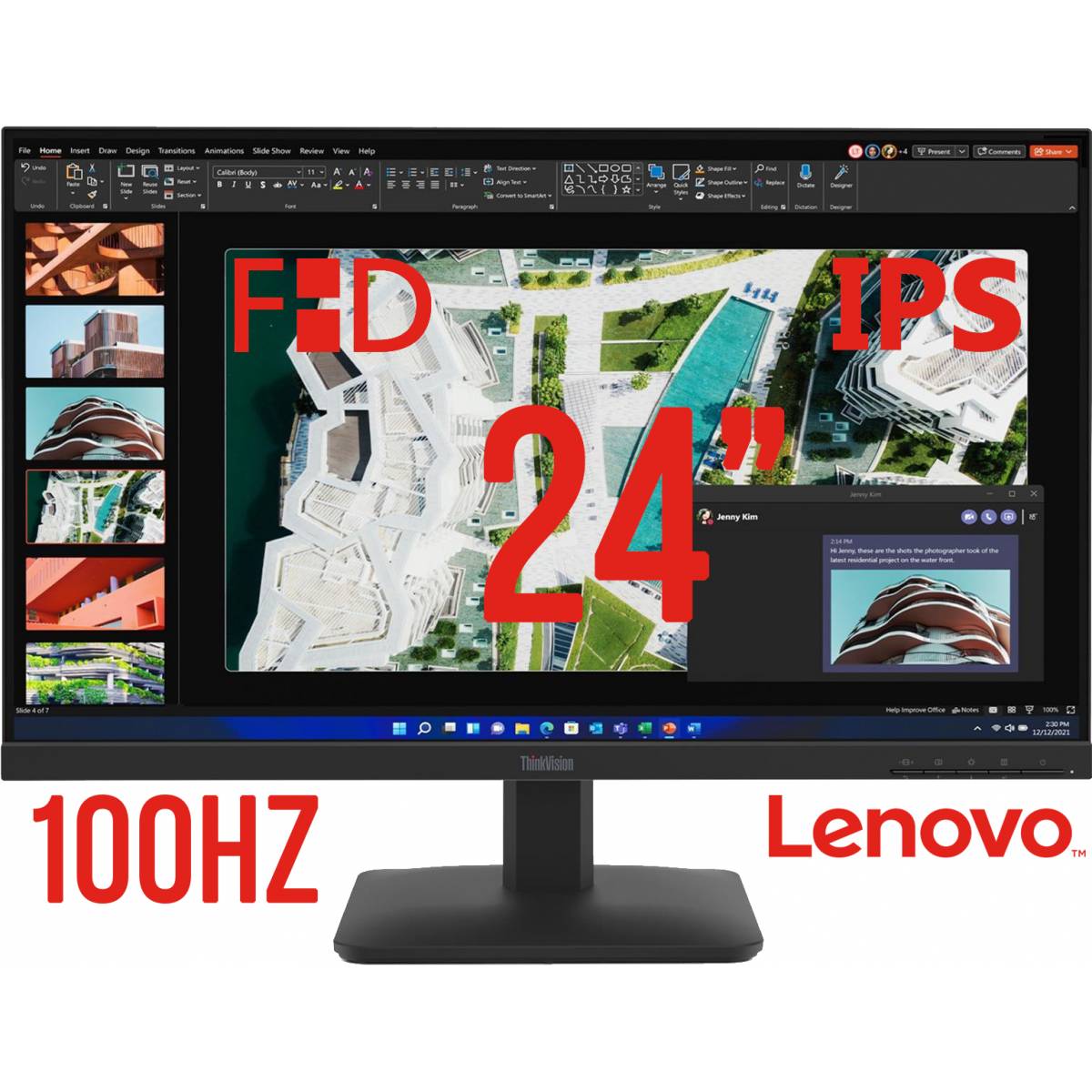 Lenovo ThinkVision Monitor S24-4e 23.8" FHD IPS 100Hz -3 Years Warranty