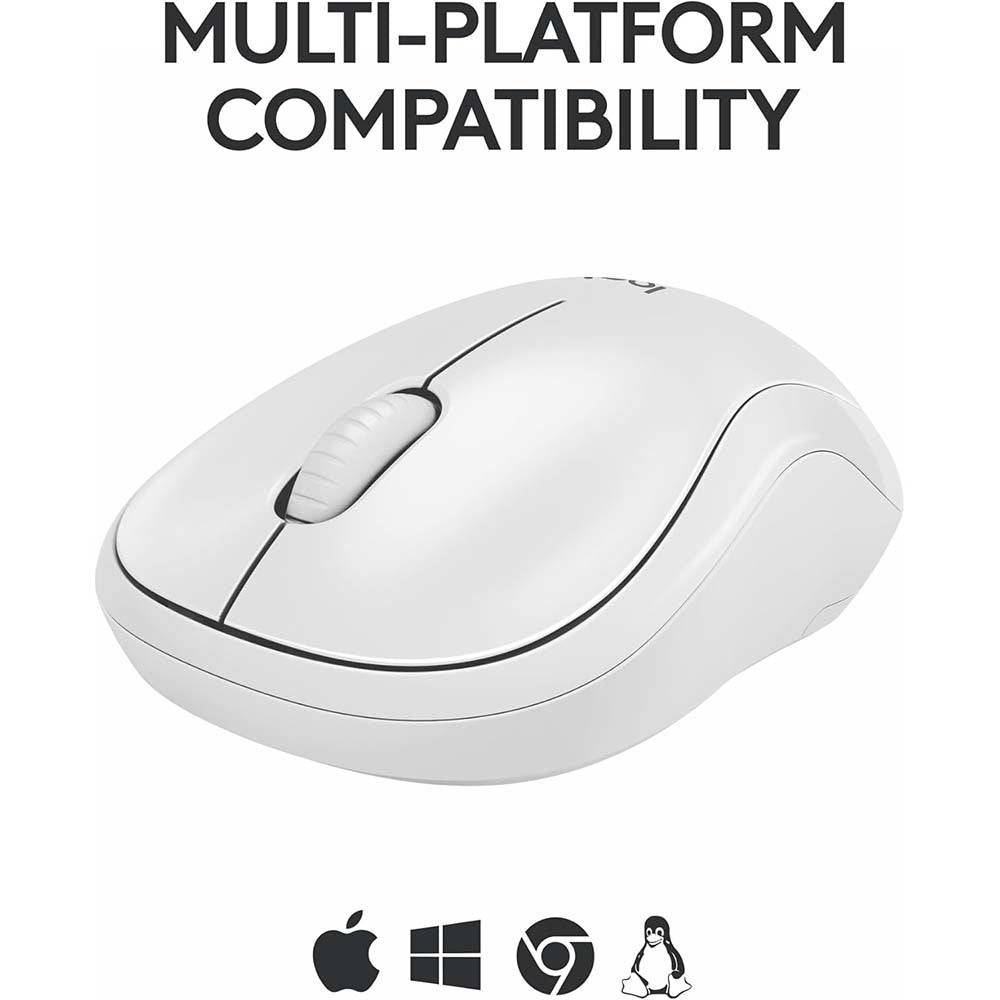 Logitech M240 Silent Wireless Bluetooth Mouse up to 10m/33 feet -White
