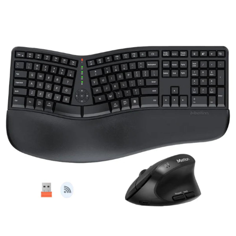 Meetion MT-DirectorC 2.4GHz Wireless Keyboard & Mouse Combo, Pillow Style