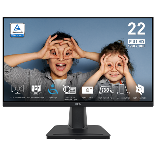 MSI PRO MP225 21.5 Inch Full HD Office Monitor- Black( 2 Years Warranty)