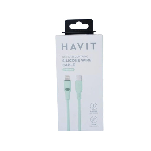 HAVIT CB6281 USB-C TO LIGHTING SILICONE WIRE CABLE IPHONE 1.0M
