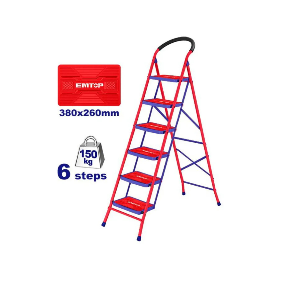 Emtop 6-Step Wide Heavy-duty Aluminium Anti-slip rubber feet 150Kilo ELAD1061 Emtop 6-Step Wide Heavy-duty Aluminium Anti-slip rubber feet 150Kilo ELAD1061