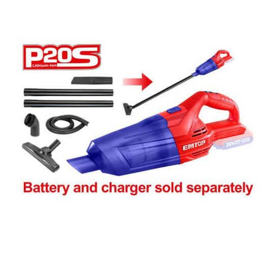 Emtop Cordless vacuum cleaner (Dust capacity:0.7L & Voltage:20V) ELVC2003
