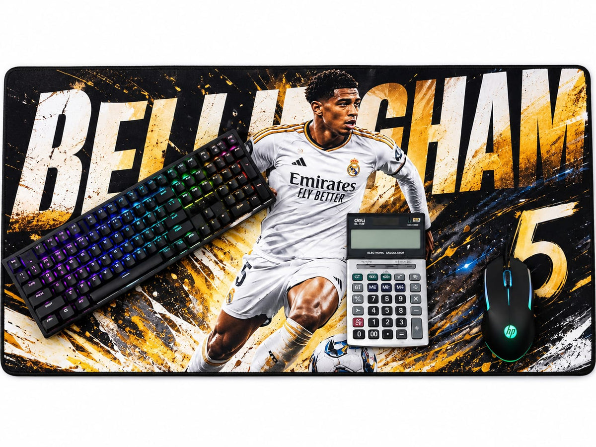 mousepad Real Madrid number 5 Bellingham with 90*40 cm High Qualit