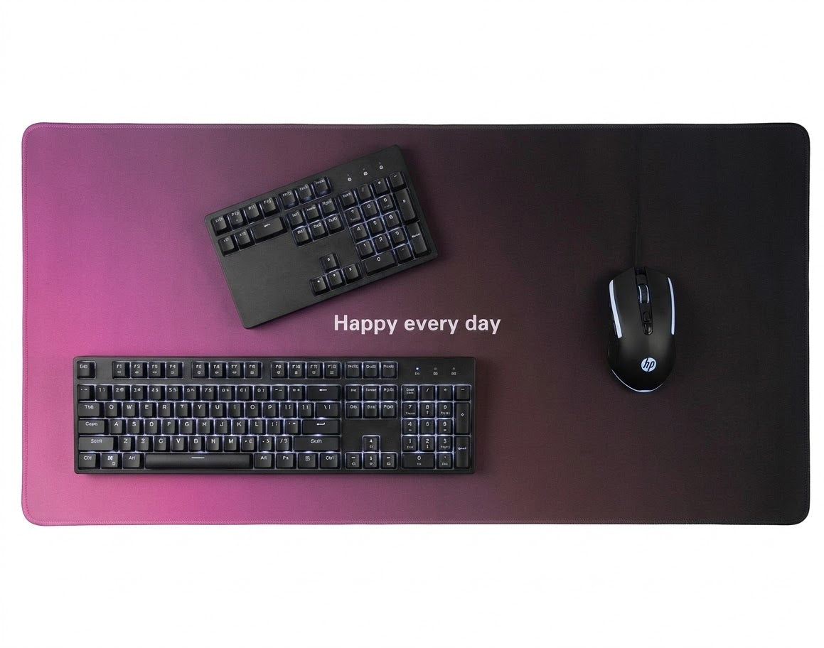mousepad Happy Every Day Pink mousepads 90*40 cm High Quality