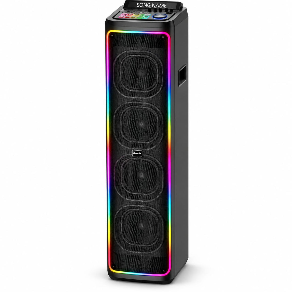 Speaker BTS-2271  8 inch × 4 Portable with 2 Wireless microphone Bluetooth Karaoke Speaker