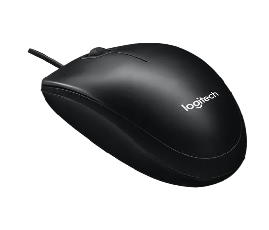 Logitech M100 Wired Optical USB Mouse Ambidextrous 1000 Dpi - Black