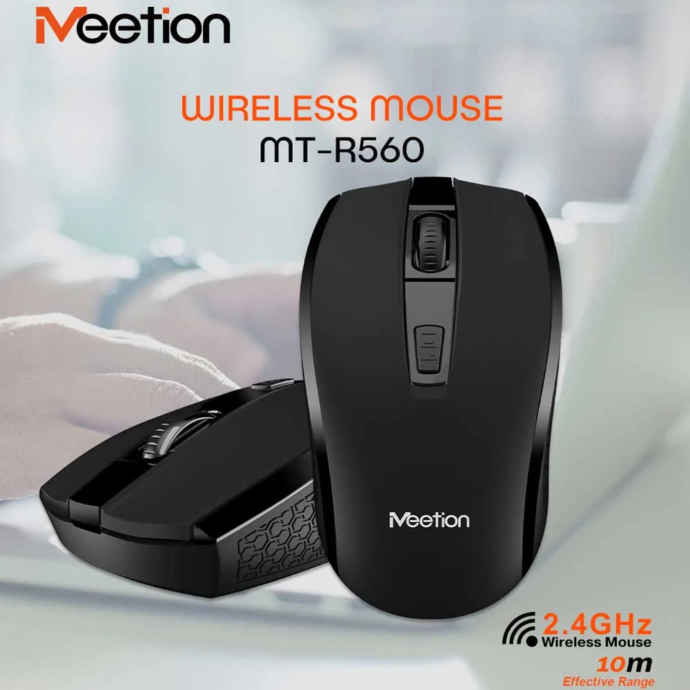MeeTion MT-R560 2.4ghz Wireless Office Mouse up to 10m, Responsive 1600DPI