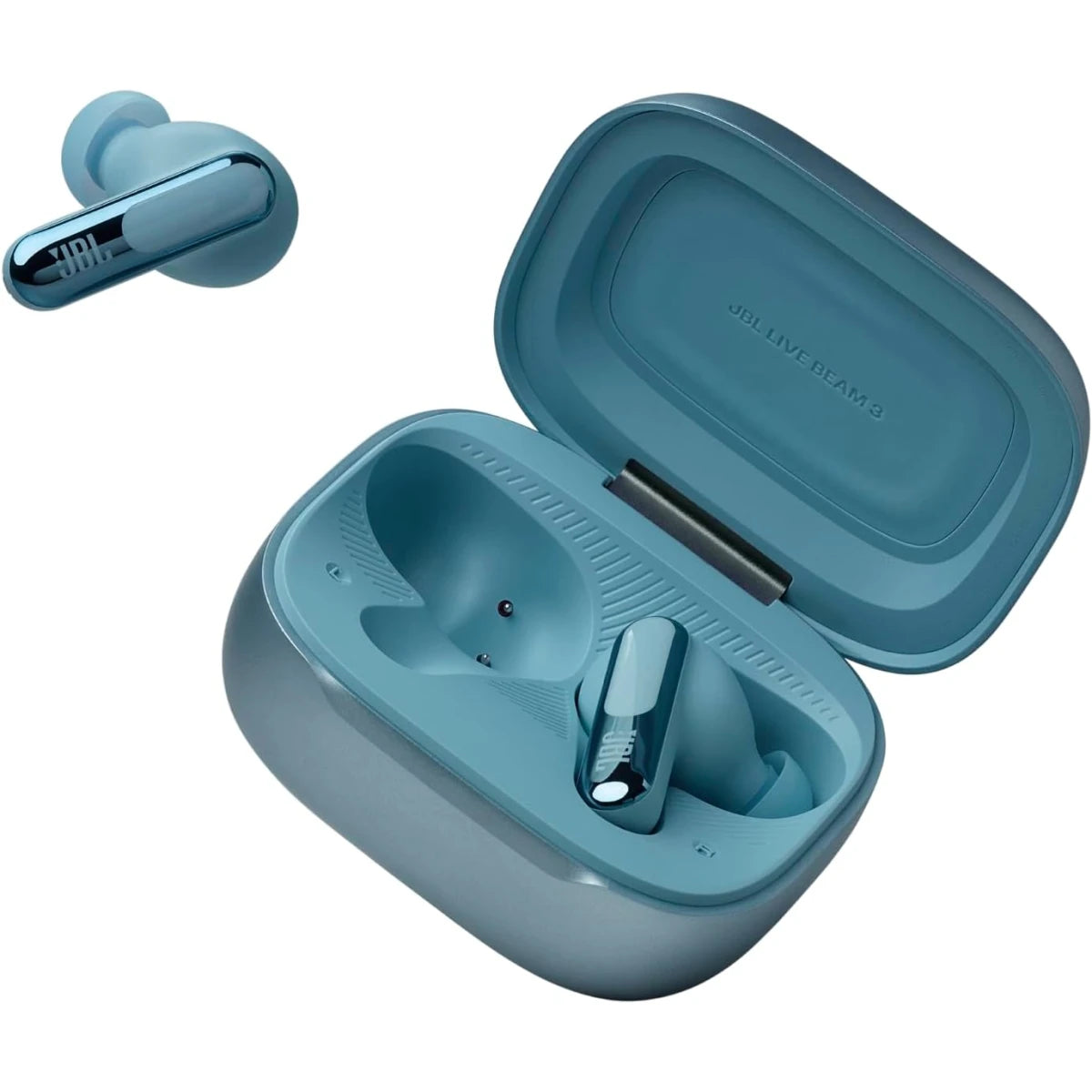JBL Live Beam 3 Wireless Earbud Headphones, 48H  Blue Noise Cancelling