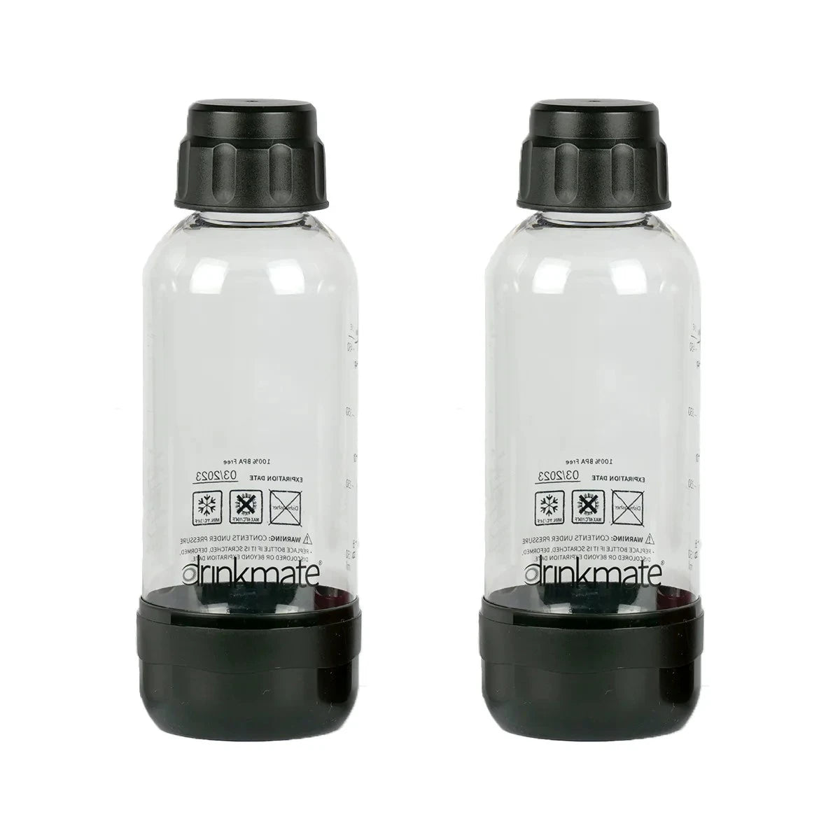 DrinkMate PET Bottles 1L Arctic Blue, RED, White or Black Twin Pack (2)