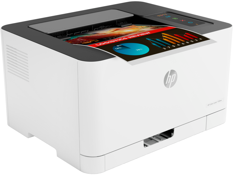 HP Laser 150NW Color Printer, USB, Wireless, Ethernet, 1000Black & 700Color