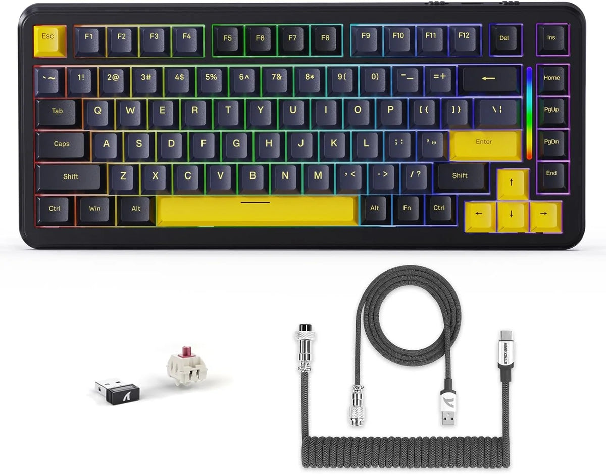 Attack Shark M86 Tri-mode Gasket Mechanical Keyboard Moonlight Night Blueberry