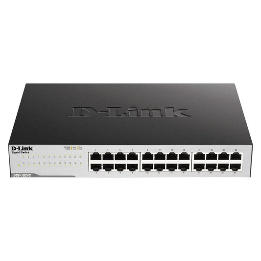 D-Link DGS-1024C 24-Port 10/100/1000 Unmanaged Gigabit Switch Plug-and-play