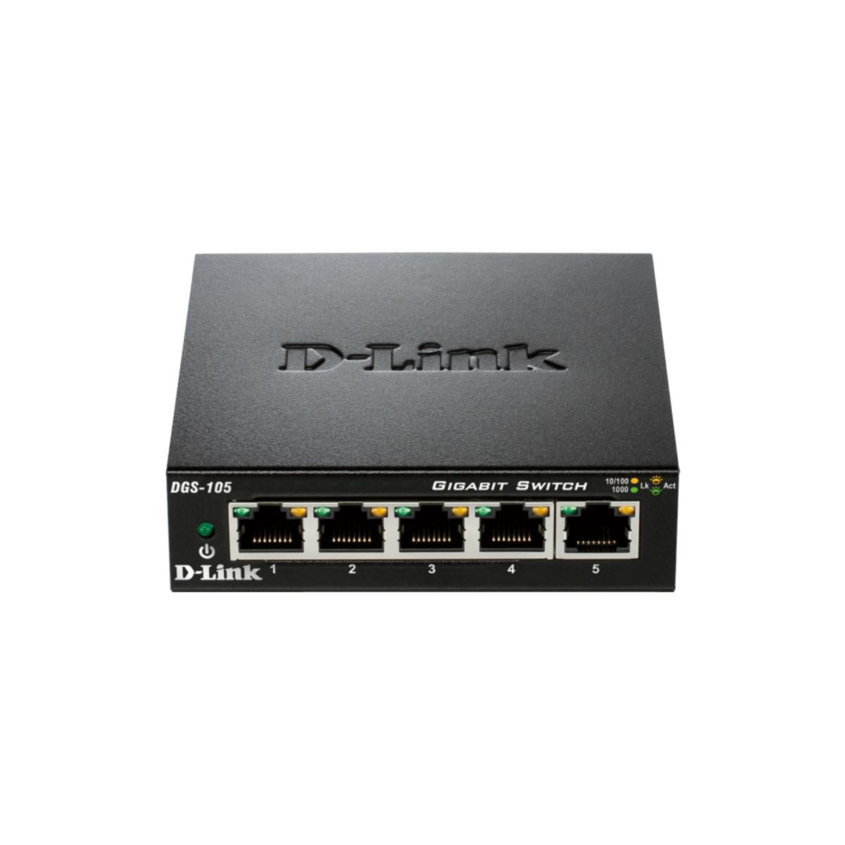 D-Link DGS-105/B 5-port 10/100/1000 Unmanaged Gigabit Switch Plug-and-play