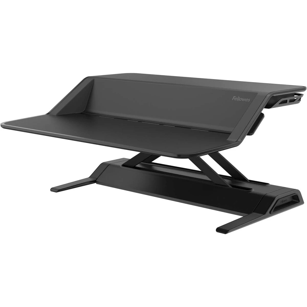 Fellowes Lotus Sit-Stand Workstation Desk Adjustable Pre-Assembled - Black Fellowes Lotus Sit-Stand Workstation Desk Adjustable Pre-Assembled - Black