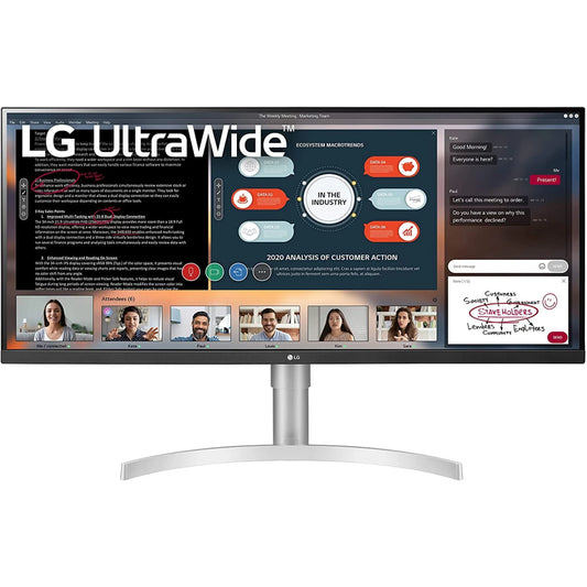 LG 34WQ650-W 34" UltraWide Full HD 2560 x 1080 IPS 100Hz  Adjustable Stand