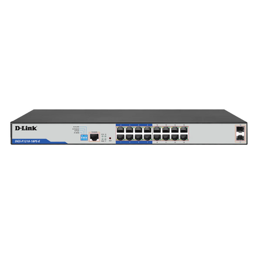 D-Link F1210-18PS-E 18-Port Layer 2 Gigabit Managed Long Range PoE+Surveillance