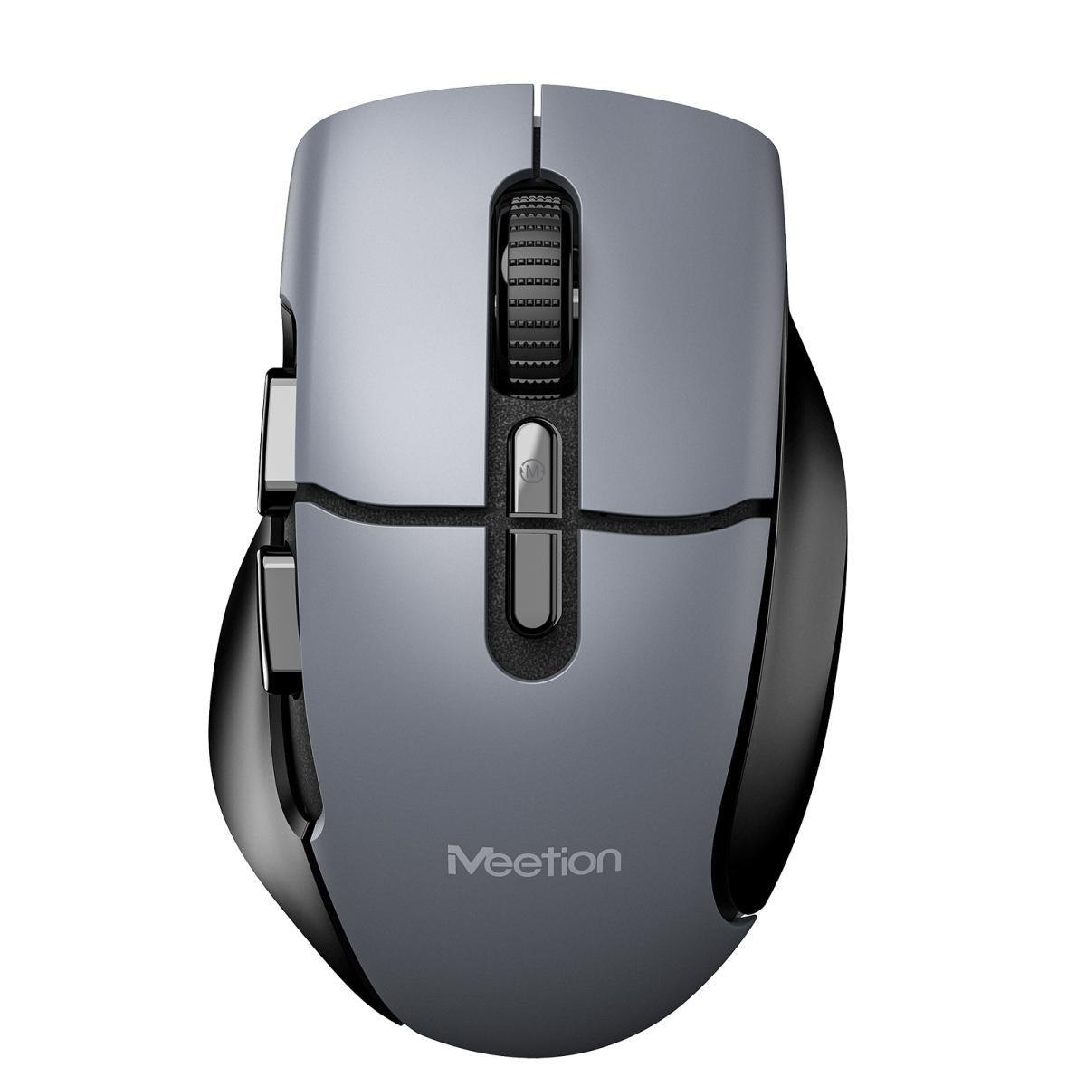 Meetion BTM001 2.4G Wireless & Bluetooth Dual-Mode Ergonomic Mouse Black -White