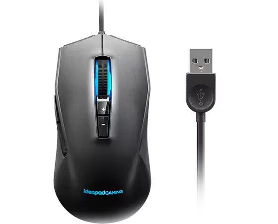 Lenovo IdeaPad Gaming M100 RGB Mouse 1.8m PVC USB cable (Black)