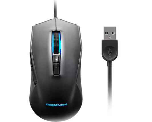 Lenovo IdeaPad Gaming M100 RGB Mouse 1.8m PVC USB cable (Black)