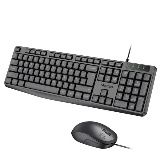 Meetion C235 Full- Size Silent Wired Office Keyboard & Mouse Combo