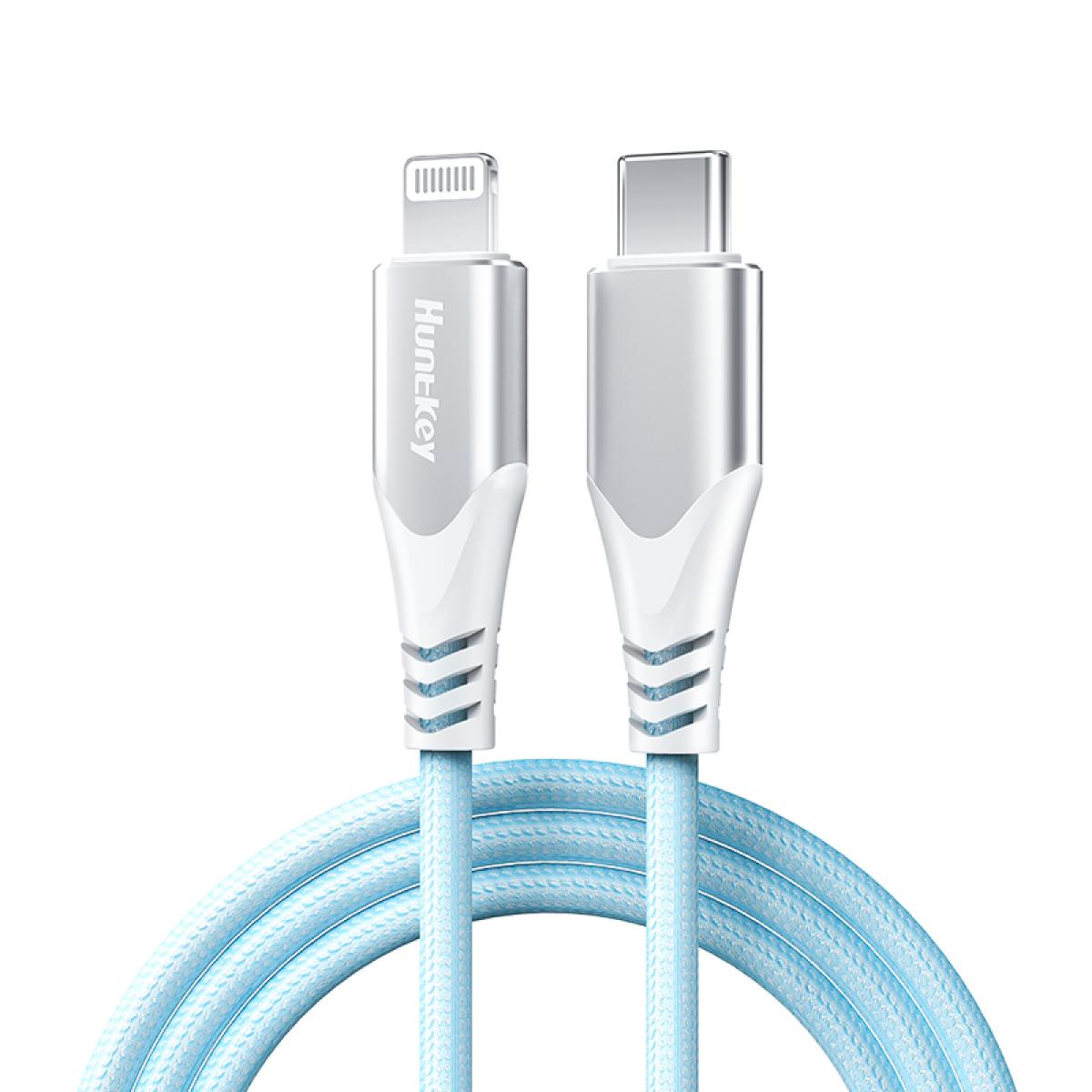Huntkey HKCCL941511 Type-C To iPhone Lightning Fast Charging Cable 1.5M-Silver Huntkey HKCCL941511 Type-C To iPhone Lightning Fast Charging Cable 1.5M-Silver
