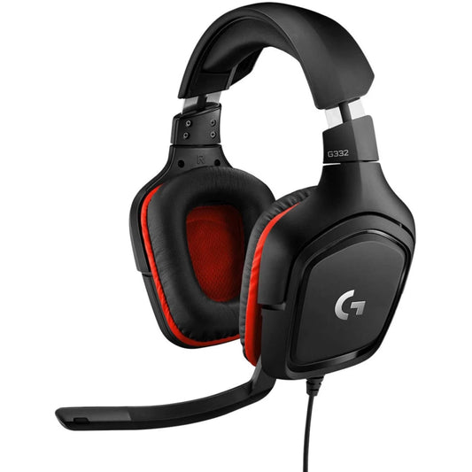 Logitech G332 Rotating Leatherette Ear Cups 3.5 mm Audio Jack ,Black
