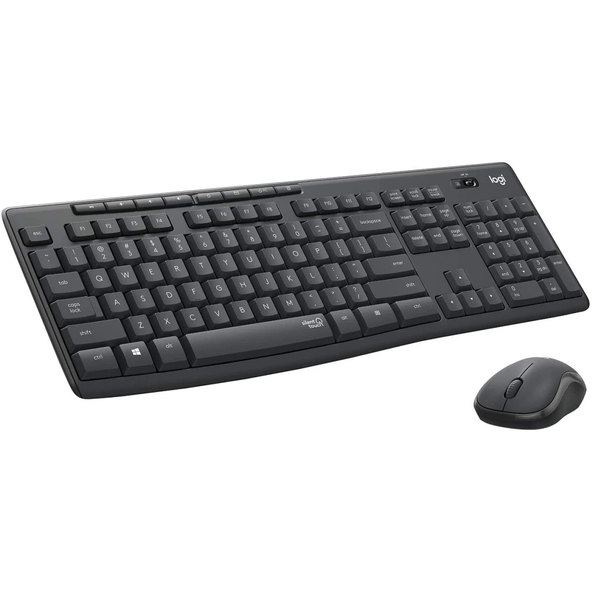 Logitech MK295 Wireless Mouse & Keyboard w/ Silent Touch Technology- Black