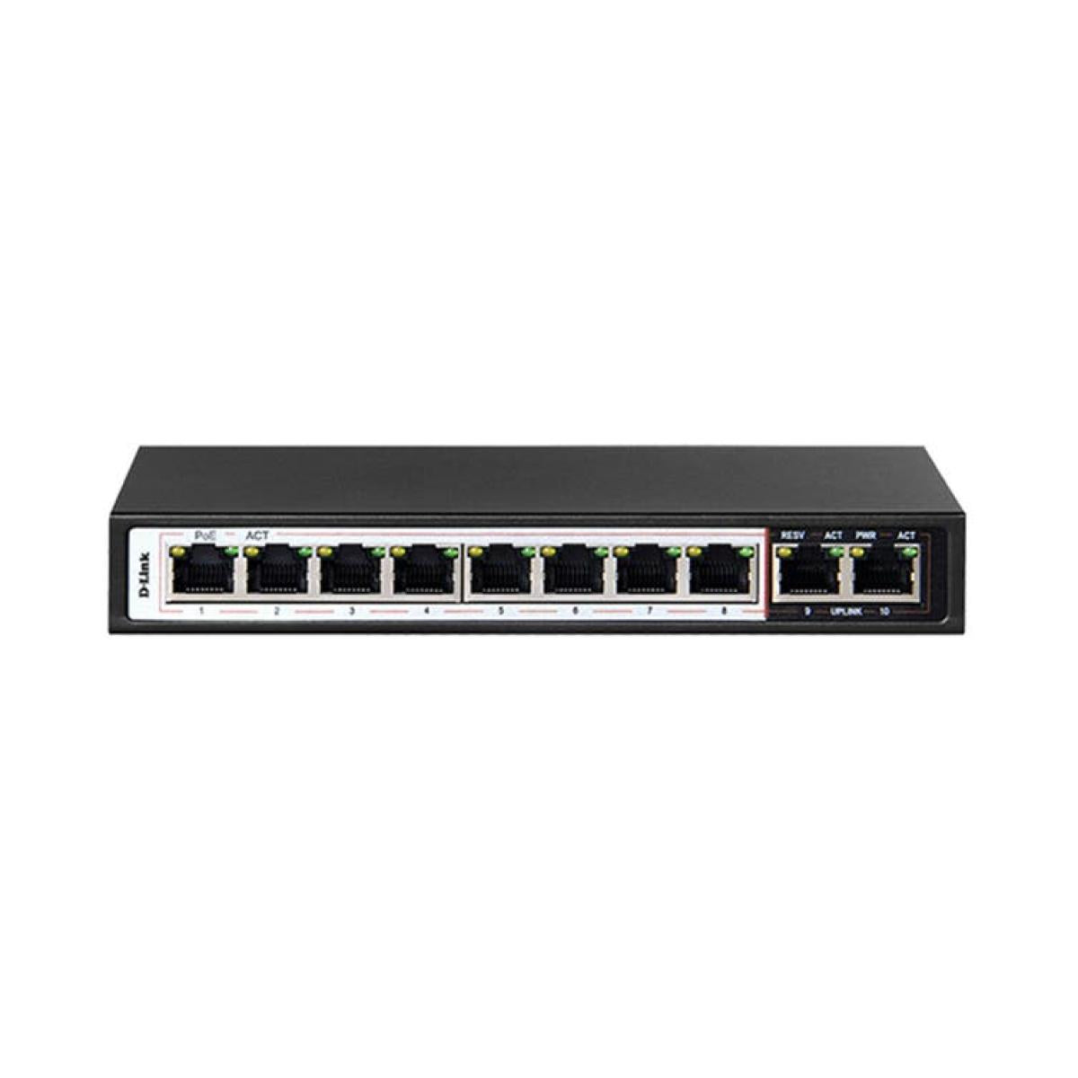 D-Link DES-F1010P-E 10-Port 10/100 Long Range PoE+ Surveillance Switch 10 Port