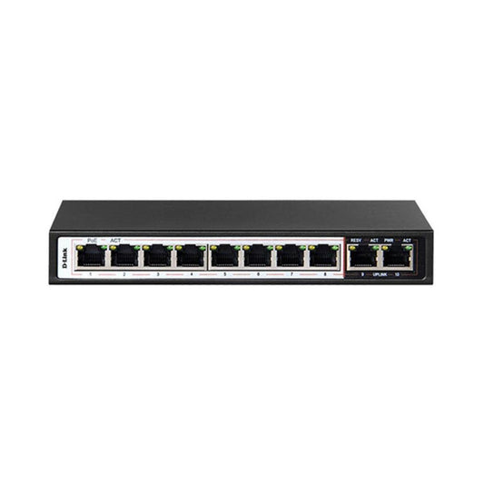 D-Link DES-F1010P-E 10-Port 10/100 Long Range PoE+ Surveillance Switch 10 Port