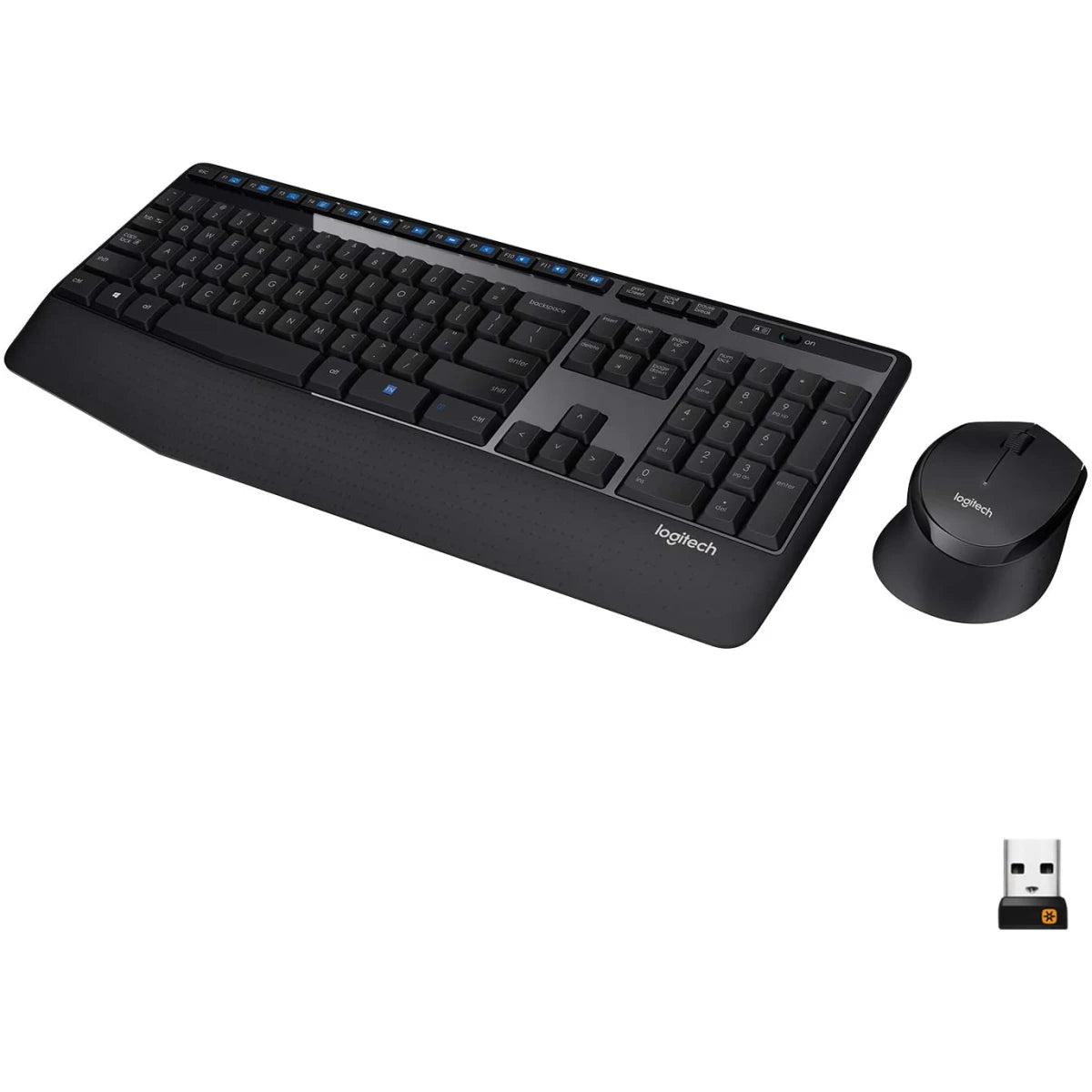 Logitech MK345 Wireless Combo Full-Sized Keyboard with Palm Rest and Comfortable Logitech MK345 Wireless Combo Full-Sized Keyboard with Palm Rest and Comfortable