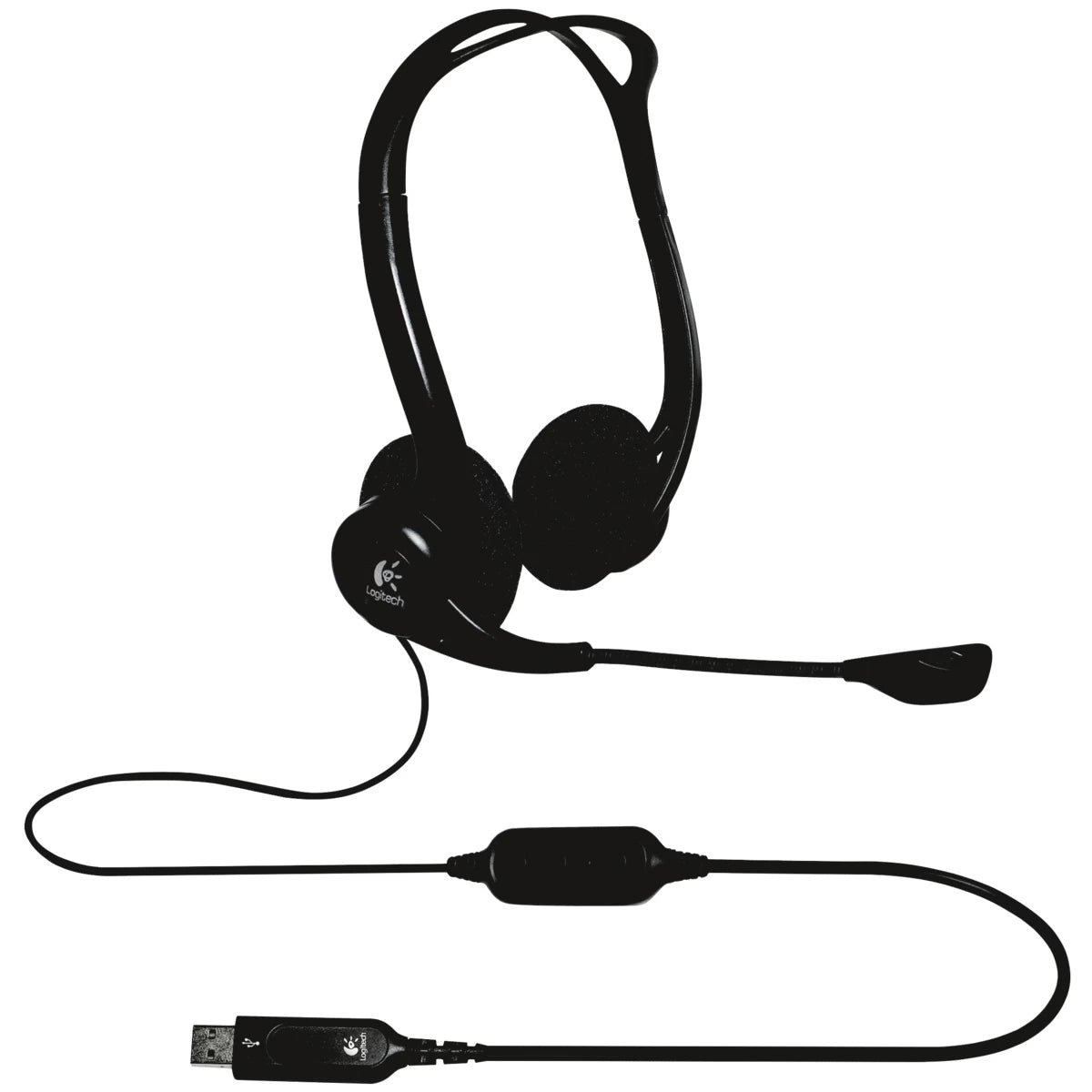 Logitech 960 USB (Windows & MAC)Noise-cancelling w/ Mute Button Stereo Headset