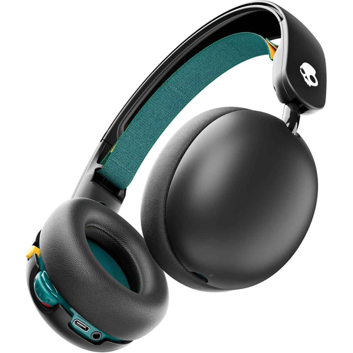 Skullcandy Grom Wireless Headphones, Volume-Limiting Audio, Comfortable Over-Ear Fit  - Black