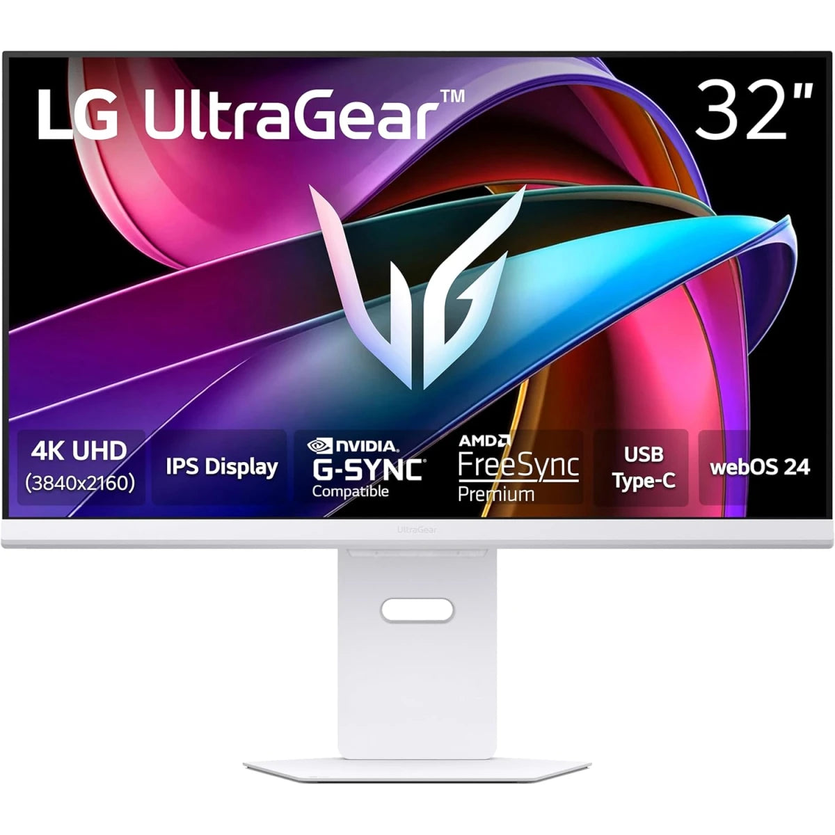 LG 32G810SA UltraGear 32" IPS UHD 4K-Adjustable Stand & Speakers -White
