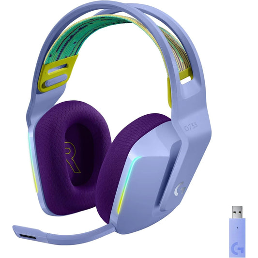 Logitech G733 LIGHTSPEED Wireless RGB Gaming Headset , Ultra-Lightweight -Lilac