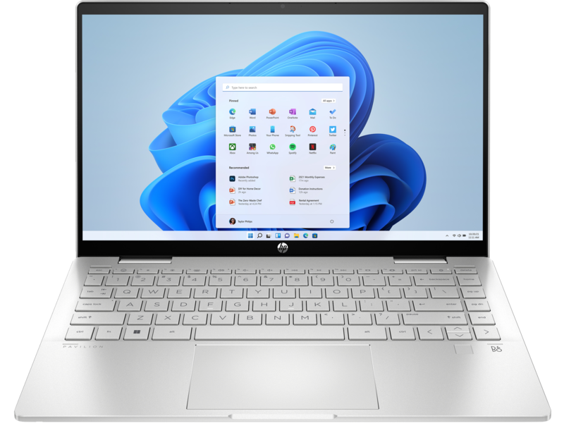 HP Pavilion x360 Core i7 2-in-1 Touch (16GB/512SSD)-Silver Windows 11 Home