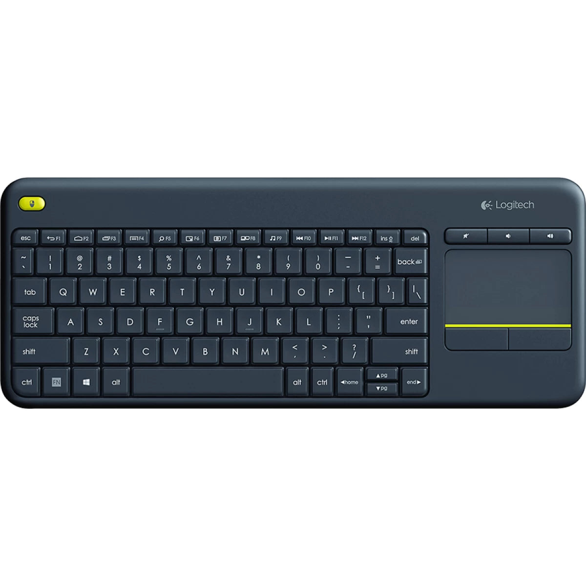 Logitech K400 Plus Wireless Touch With Easy Media Control -Dark