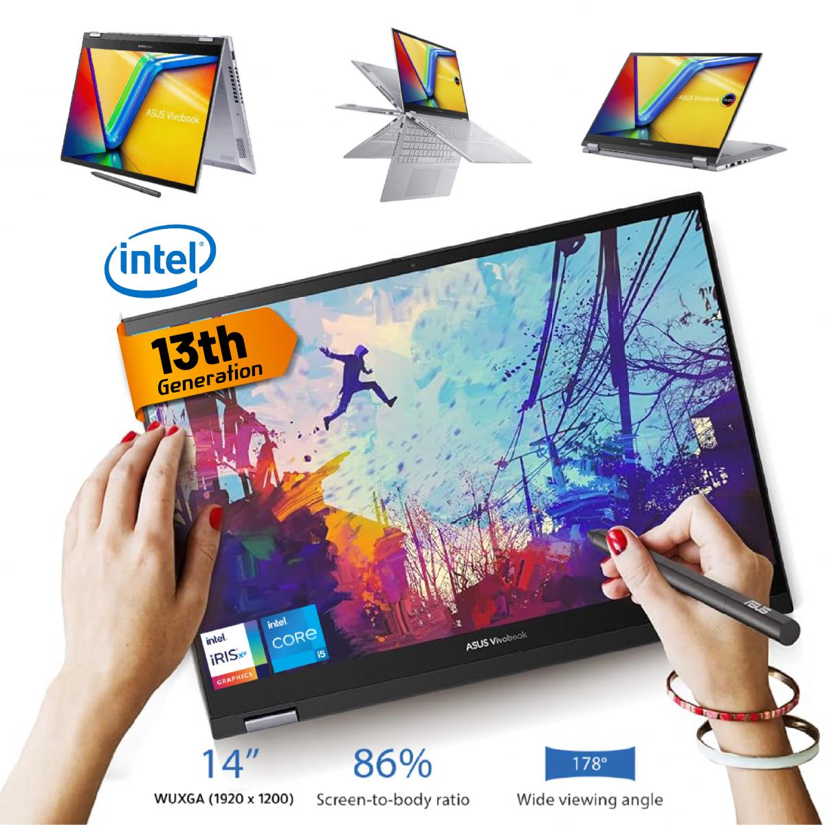 Laptop ASUS Vivobook S 14 Flip Intel Core  i7-13700H (RAM 16GB-512GB)