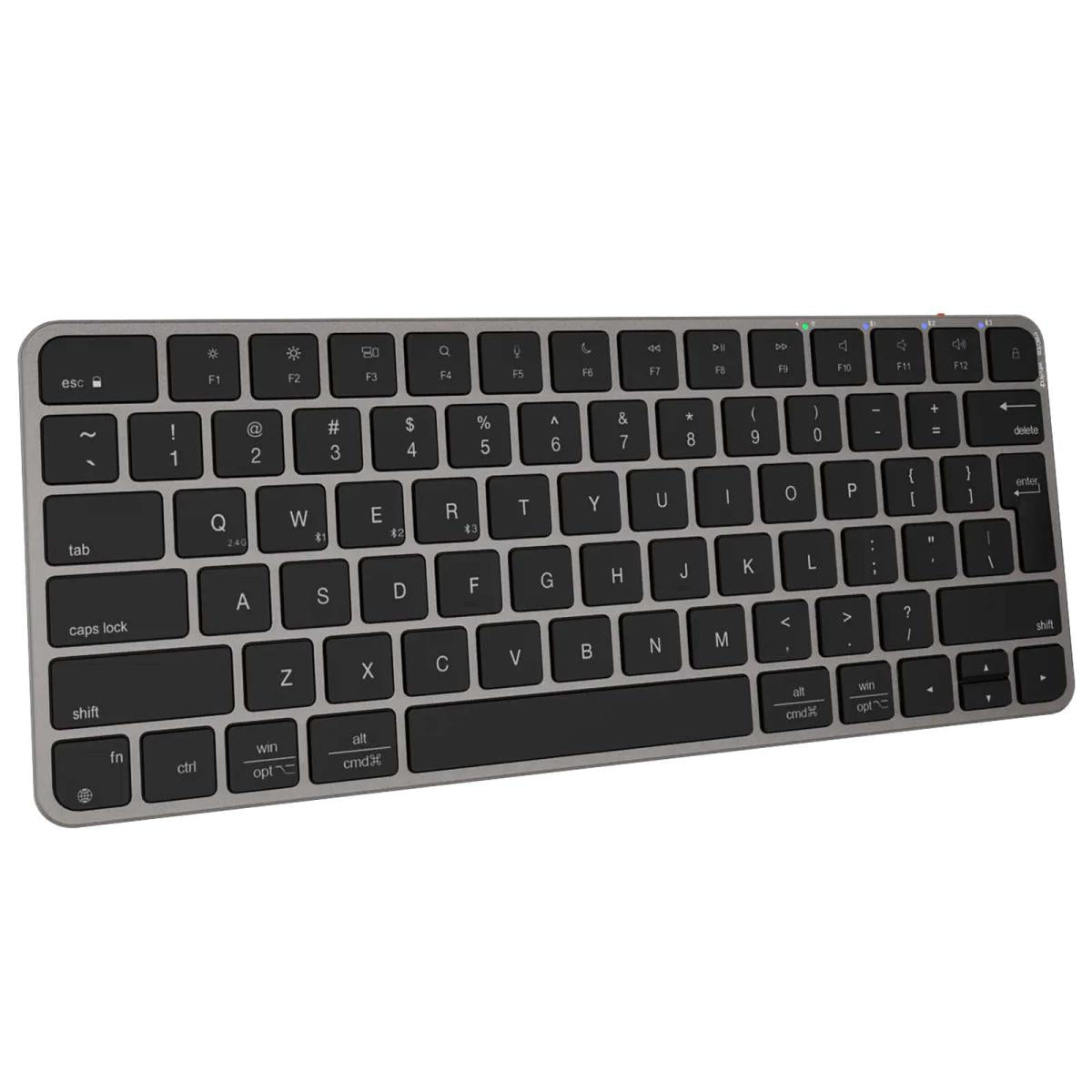 Meetion K210 ikey 2.4G Wireless & Bluetooth Ultra -thin Keyboard-Black-White