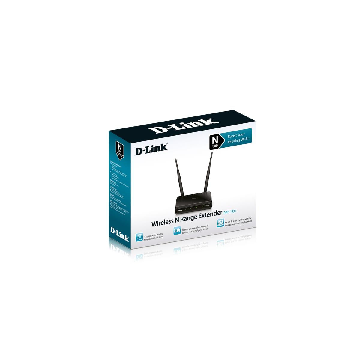 D-Link DAP-1360/F/BME Wireless N Range Extender-Wireless speeds of up to 300 Mbps1