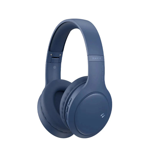 HAVIT Wireless Headphones H633BT-PK Colorful, 20H Playtime, Foldable (Blue)