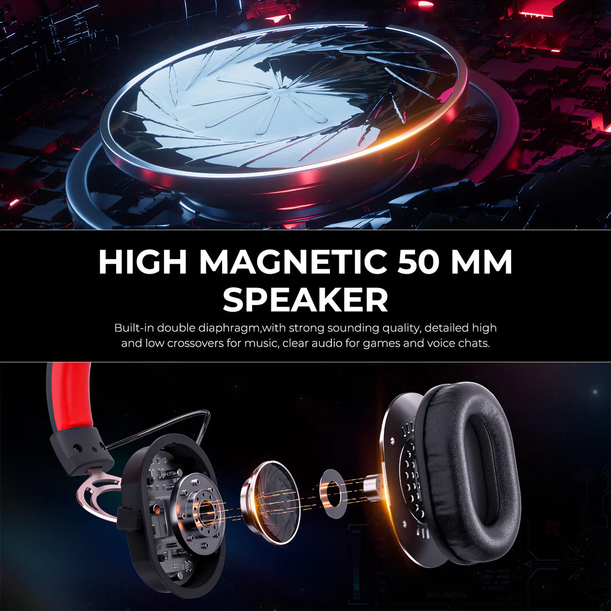 HAVIT H2008D Wired Gaming Headphones Detachable MIC 3.5mm Plug 50mm HAVIT H2008D Wired Gaming Headphones Detachable MIC 3.5mm Plug 50mm